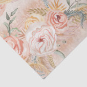 Pampas Grass Peony Floral Waterverf Blush Pink Tissuepapier (Detail)