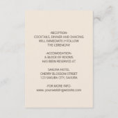 Pampas Grass Photo Boho Informatiekaartje (Achterkant)