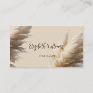 Pampas Grass Photo Realistic QR-code Visitekaartje