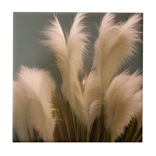 Pampas Grass Photo Realistic Tegeltje (Voorkant)