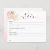 Pampas Grass Pink Advice Card (Voorkant / Achterkant)