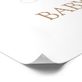 Pampas Grass Pink Baby shower Welkomstteken Poster (Hoek)