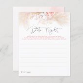 Pampas Grass Pink Floral Date Night Idees (Voorkant / Achterkant)