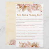 Pampas Grass Pink Floral die mama het beste spel k (Voorkant / Achterkant)