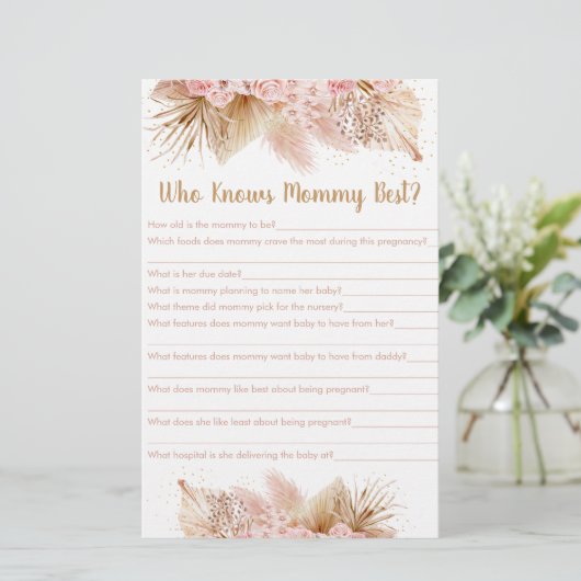 Pampas Grass Pink Floral die mama het beste spel k (Staand voorkant)