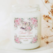 Pampas Grass Pink Floral Rocking Horse Baby shower Vierkante Sticker