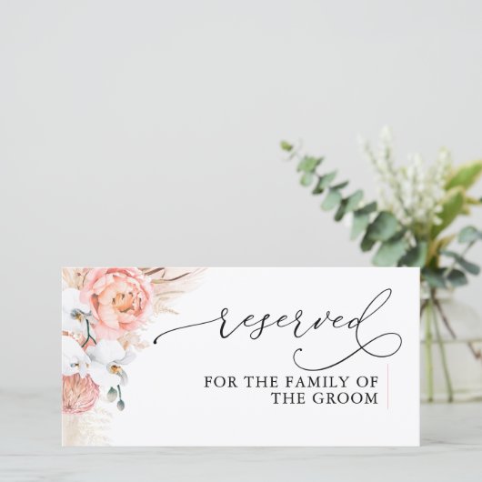 Pampas Grass Pink Floral Wedding Gereserveerd (Staand voorkant)