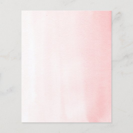 Pampas Grass Pink Florals Tropisch Menu (Achterkant)