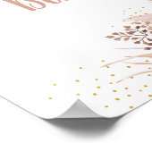 Pampas Grass Pink Gold Floral Baby shower Poster (Hoek)