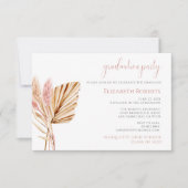 Pampas Grass Pink Neutral Earth Tones Afstuderen Kaart (Voorkant)