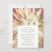 Pampas Grass Post Wedding Reception Modern Boho Kaart (Voorkant)