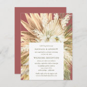 Pampas Grass Post Wedding Reception Modern Boho Kaart (Voorkant / Achterkant)