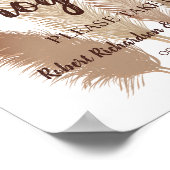 Pampas Grass Programs Wedding Ceremony Sign Poster (Hoek)