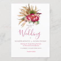 Pampas Grass Protea Floral Rustic Wedding