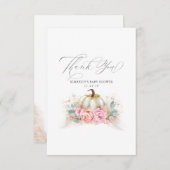 Pampas Grass Pumpkin Baby shower Hartelijk dank Bedankkaart (Voorkant / Achterkant)