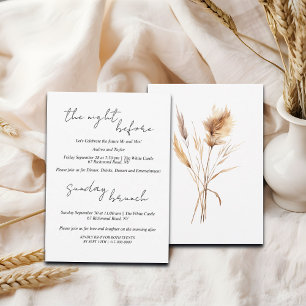 Pampas Grass repetitie diner en zondag brunch Kaart