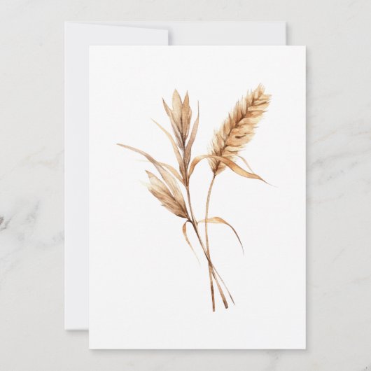 Pampas Grass repetitie diner en zondag brunch Kaart (Achterkant)