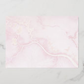 Pampas Grass | Roos Blooms Girl Baby Foto's Folie Uitnodiging (Achterkant)