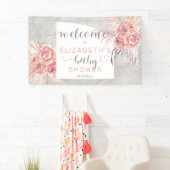 Pampas Grass |Roos Blooms Girl Baby shower Welkom Spandoek (Insitu)