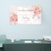 Pampas Grass |Roos Blooms Girl Baby shower Welkom Spandoek (Beurs)
