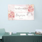 Pampas Grass |Roos Blooms Girl Baptism Welkom  Spandoek (Beurs)