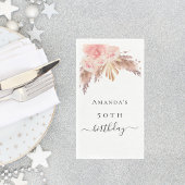 Pampas grass roos gouden bloemfeest servet