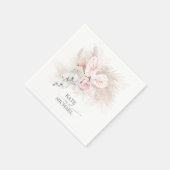 Pampas Grass Roze Anthuriums Elegant Tropisch Servet (Hoek)