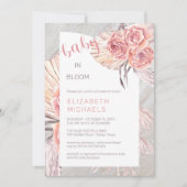 Pampas Grass |Roze Baby in Bloom Girl Shower Kaart (Voorkant)