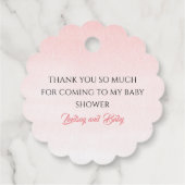 Pampas Grass Roze Bloemen Baby shower Dank u Bedankjes Labels (Achterkant)