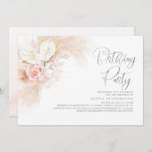 Pampas Grass Roze Bloemen Elke Leeftijd Verjaardag Kaart (Voorkant / Achterkant)