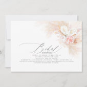 Pampas Grass Roze Bloemen Exotisch Vrijgezellenfee Kaart (Voorkant)