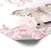 Pampas Grass Roze Bloemen Rocking Horse Kaarten Ge Poster (Hoek)