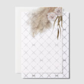 Pampas Grass Roze Bloemen Waterverf Vellum Uitnodigingen (Offset (Uitnodiging))