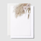 Pampas Grass Roze Bloemen Waterverf Vellum Uitnodigingen (Offset)