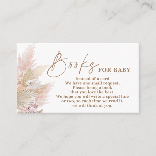 Pampas Grass roze Boeken voor Baby Enclosure Kaart (Voorkant)