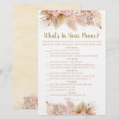 Pampas grass roze Floral wat in uw telefoonspel is (Voorkant / Achterkant)