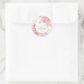 Pampas Grass |Roze Rose Blooms Birthday Party Ronde Sticker (Tas)