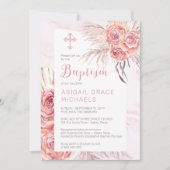 Pampas Grass |Roze roze bloei-Baby-blaasjes Kaart (Voorkant)