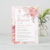 Pampas Grass |Roze roze bloei-Baby-blaasjes Kaart (Staand voorkant)