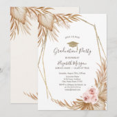 Pampas Grass Rozen Afstudeerder Pet, Afstuderen Kaart (Voorkant / Achterkant)