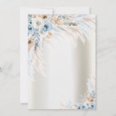 Pampas Grass Rozen Ivoor Bat Mitzvah Kaart (Achterkant)