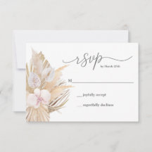 Pampas Grass RSVP-kaart