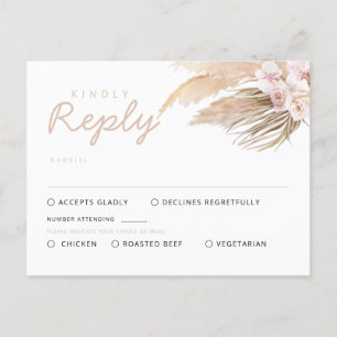 Pampas Grass RSVP-kaarten Briefkaart