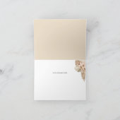 Pampas Grass Rust Boho Folded Hartelijk dank Bedankkaart (Binnen)