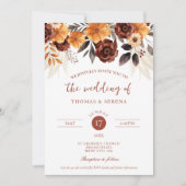 Pampas Grass Rust Herfst QR Code Alles In Een Brui Kaart (Voorkant)