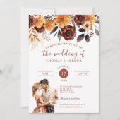 Pampas Grass Rust Herfst QR Code Alles In Een Brui Kaart (Voorkant)