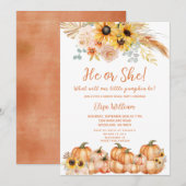 Pampas Grass Rust Sinaasappel Pompoen Geslacht Ont Kaart (Voorkant / Achterkant)