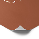 Pampas Grass Rust Terracotta Vrijgezellenfeest Wel Poster (Hoek)