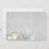 Pampas Grass Rustic Beach Holiday Foto Feestdagenkaart (Achterkant)