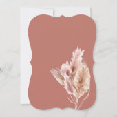 Pampas Grass Rustic Boho Mauve Pink Kaart (Achterkant)